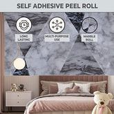 Kuber Industries Marble Design Wall Sticker for Walls | Marble Pattern| Easy to Peel, Stick & Remove DIY Wallpaper | Suitable on All Walls | Pack of 5 Roll,60 cm x 300 cm